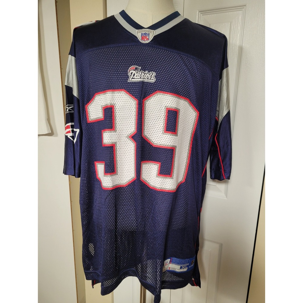 Mens Reebok NFL New England Patriots Laurence Maroney 39 Jersey Navy Size XL NWT
